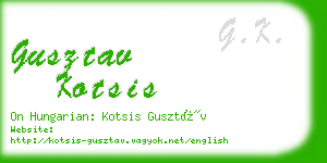 gusztav kotsis business card